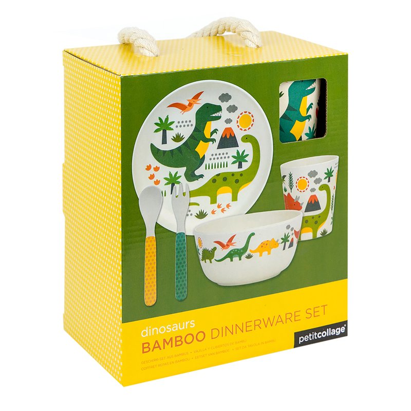 Dinosaurs Eco-Friendly Bamboo Dinnerware Set