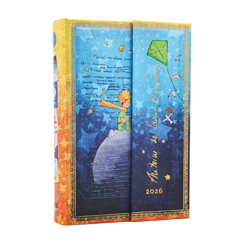 2026 Saint-Exupéry, The Little Prince, Embellished Manuscripts Collection, 12-Month Planner, Mini, Day-at-a-Time, Wrap, 416 Pg, 80 GSM