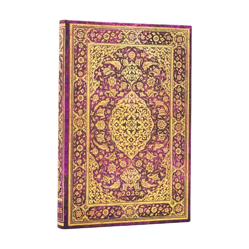 2026 The Orchard, Persian Poetry, 12-Month Planner, Mini, Vertical, Elastic Band, 160 Pg, 100 GSM