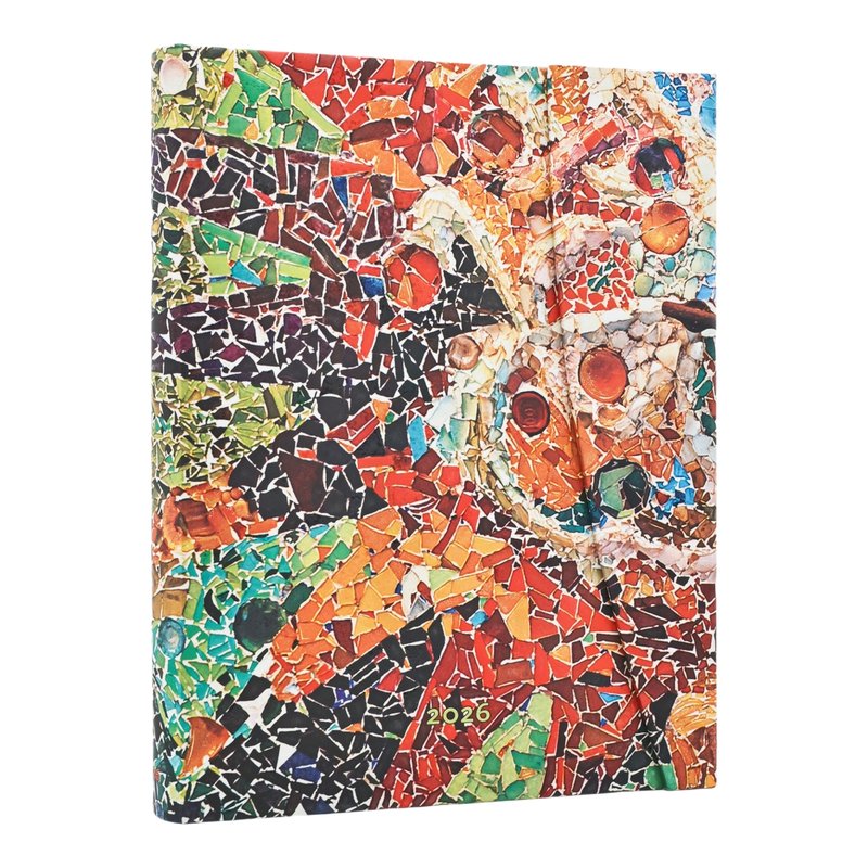 2026 Gaudi's Sun, Gaudi's Mosaics, 12-Month Planner, Ultra, Day-at-a-Time, Wrap, 416 Pg, 80 GSM