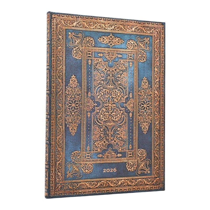 2026 Blue Luxe, Luxe Design, 12-Month Planner, Grande, Vertical, Elastic Band, 160 Pg, 100 GSM