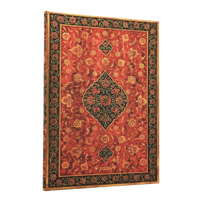 2026 Layla, Persian Poetry, 12-Month Planner, Grande, Vertical, Elastic Band, 160 Pg, 100 GSM
