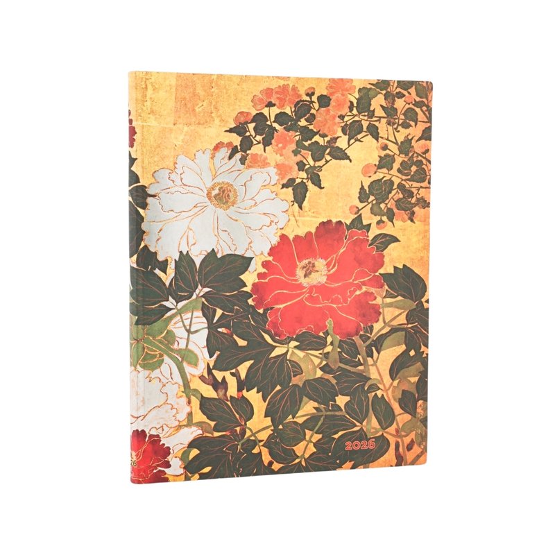 2026 Natsu, Rinpa Florals, 12-Month Planner Flexis, Ultra, Vertical, Elastic Band, 176 Pg, 100 GSM