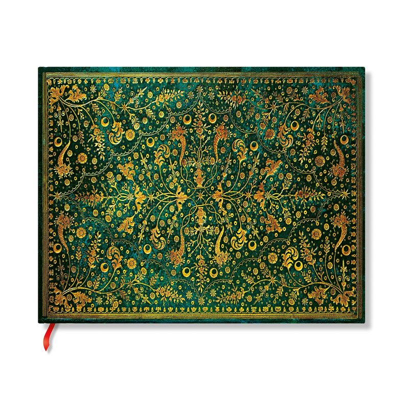 Emerald Flower Guest Book Lined Hardcover Guest Book, 144pg, 120GSM, Marsh's Library by Paperblanks (Nature's Grace)
