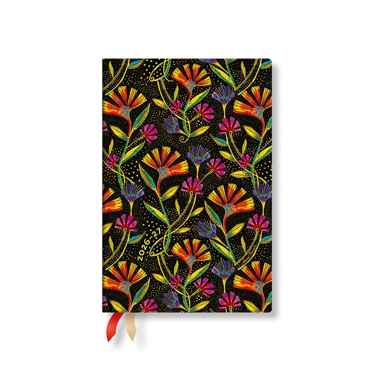 2027 Wild Flowers Mini Horizontal Hardcover 18-Month Weekly Planner, 208pg, 80GSM by Paperblanks (Playful Creations)