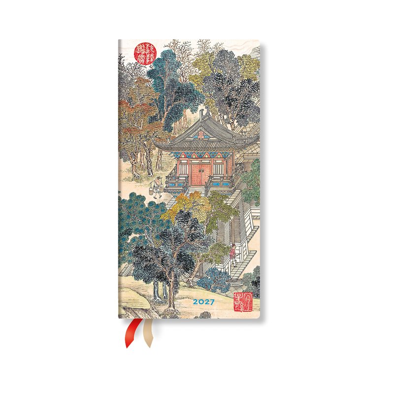 2027 Golden Age of Prosperity Slim Horizontal Hardcover 12-Month Weekly Planner, 160pg, 100GSM by Paperblanks (An Era in Jinling)