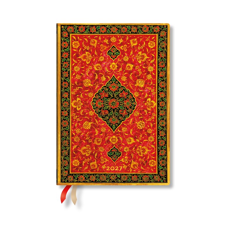 2027 Layla Midi Hardcover 12-Month Daily Planner, 416pg, 80GSM by Paperblanks (Persian Poetry)