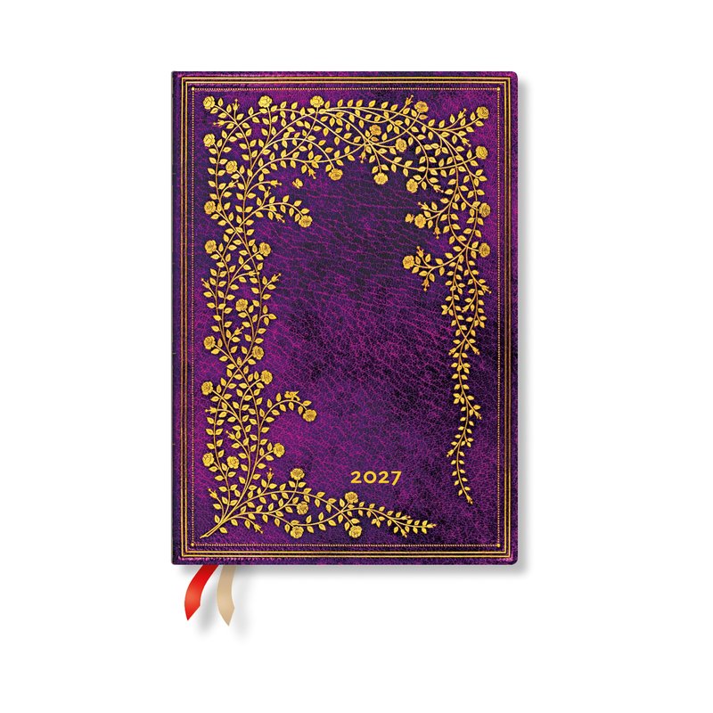 2027 New York Rose Midi Vertical Hardcover 12-Month Weekly Planner, 160pg, 100GSM by Paperblanks (Gilded Age)