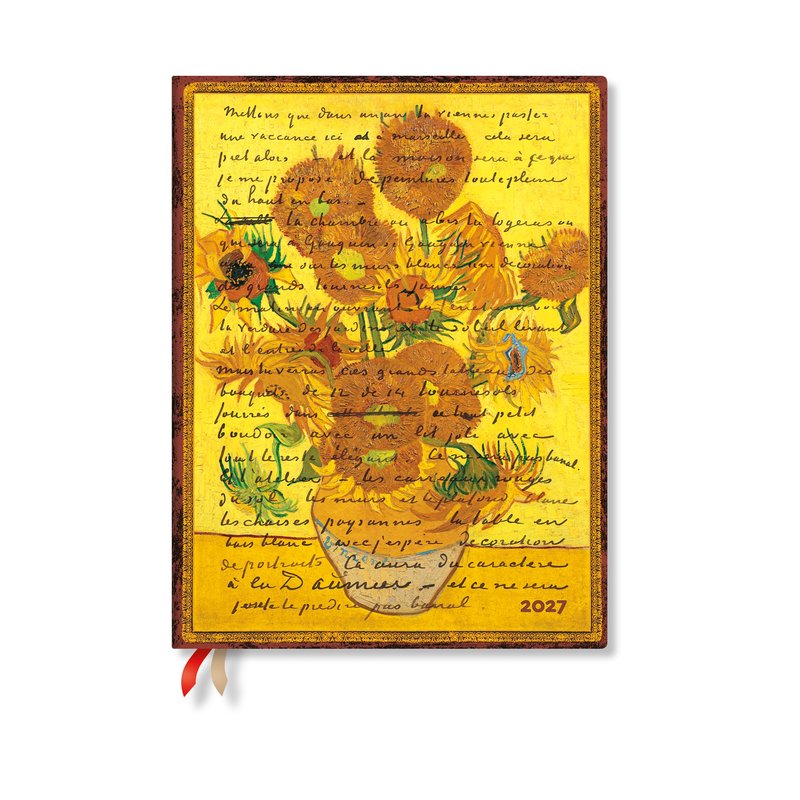 2027 Van Gogh, Sunflowers Ultra Vertical Hardcover 12-Month Weekly Planner, 160pg, 100GSM by Paperblanks (Embellished Manuscripts Collection)