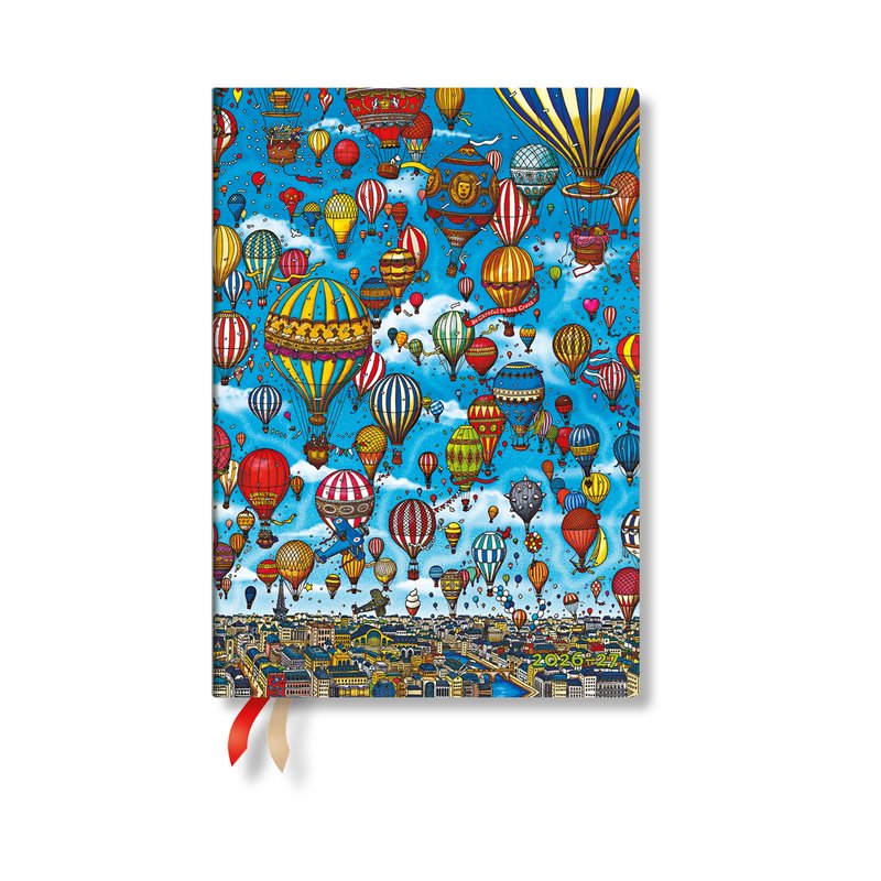 2027 Balloon Festival Midi Horizontal Softcover 18-Month Weekly Planner, 224pg, 80GSM by Paperblanks (Pierre the Maze Detective)