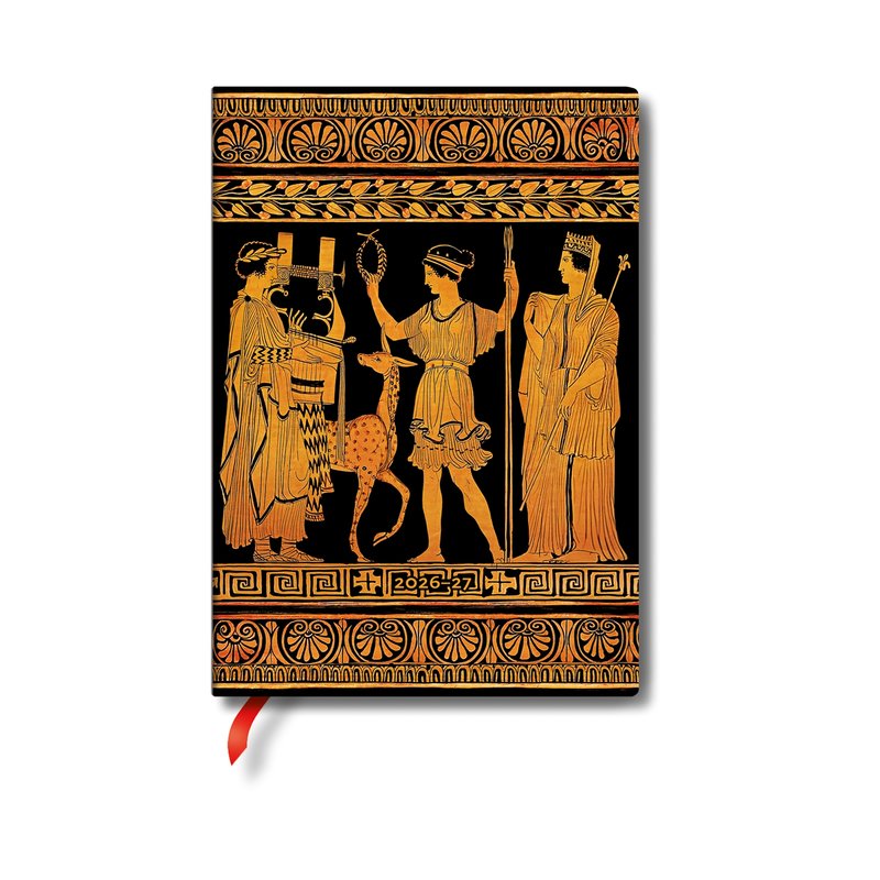 2027 Gathering of Deities Midi Horizontal Softcover 18-Month Weekly Planner, 224pg, 80GSM by Paperblanks (Ancient Greek Pottery)