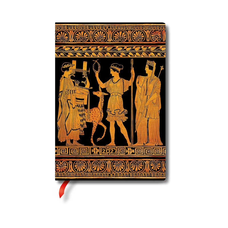2027 Gathering of Deities Midi Softcover 12-Month Daily Planner, 432pg, 80GSM by Paperblanks (Ancient Greek Pottery)