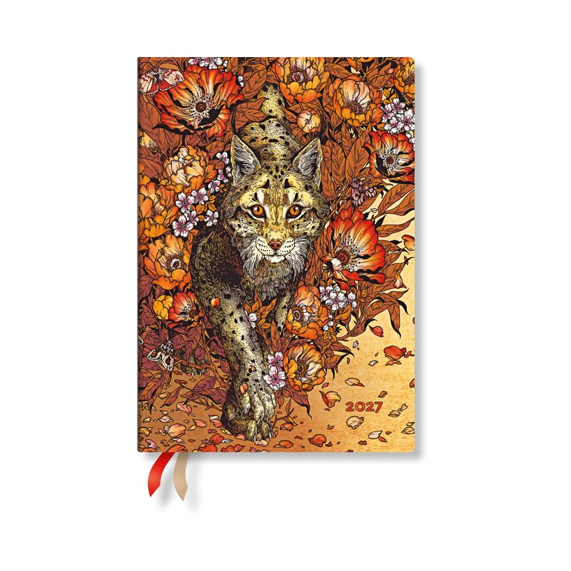 2027 Lynx Rising Midi Horizontal Softcover 12-Month Weekly Planner, 176pg, 100GSM by Paperblanks (Erica Williams Art)