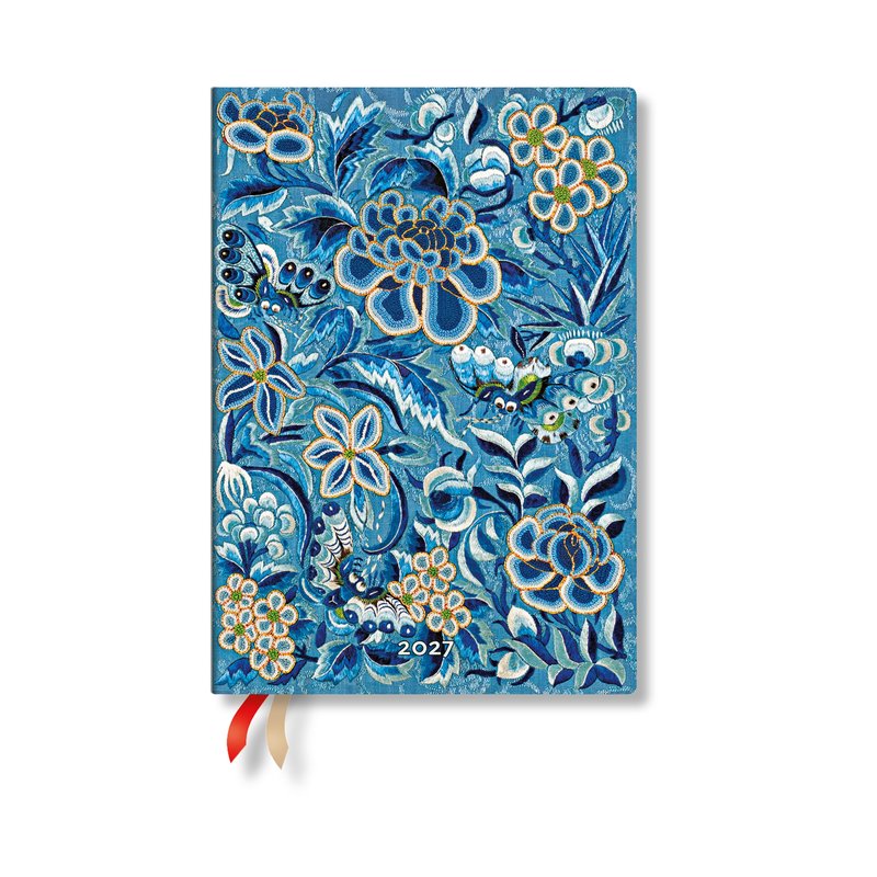 2027 Blue Willow Midi Vertical Softcover 12-Month Weekly Planner, 176pg, 100GSM by Paperblanks (Celebrate Hanfu)