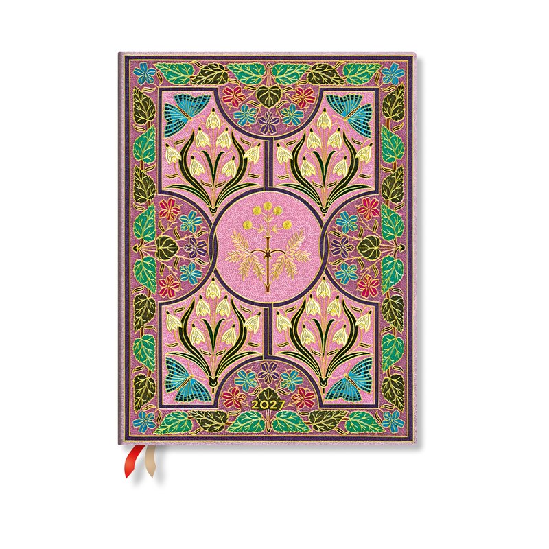 2027 Mimosa Ultra Vertical Softcover 12-Month Weekly Planner, 176pg, 100GSM by Paperblanks (Poetry in Bloom)