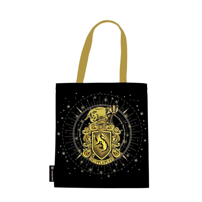 Hufflepuff Tote (Black) Canvas Bag by Paperblanks (Harry Potter Collection)
