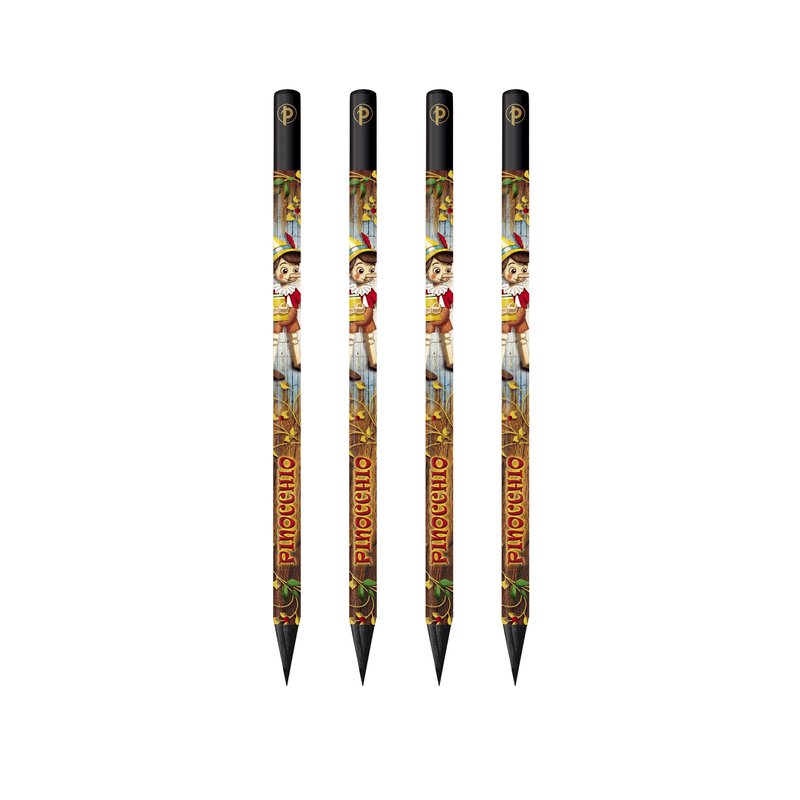 Carlo Collodi, Pinocchio 4 Pack Pencils by Paperblanks (Fairy Tale Collection)