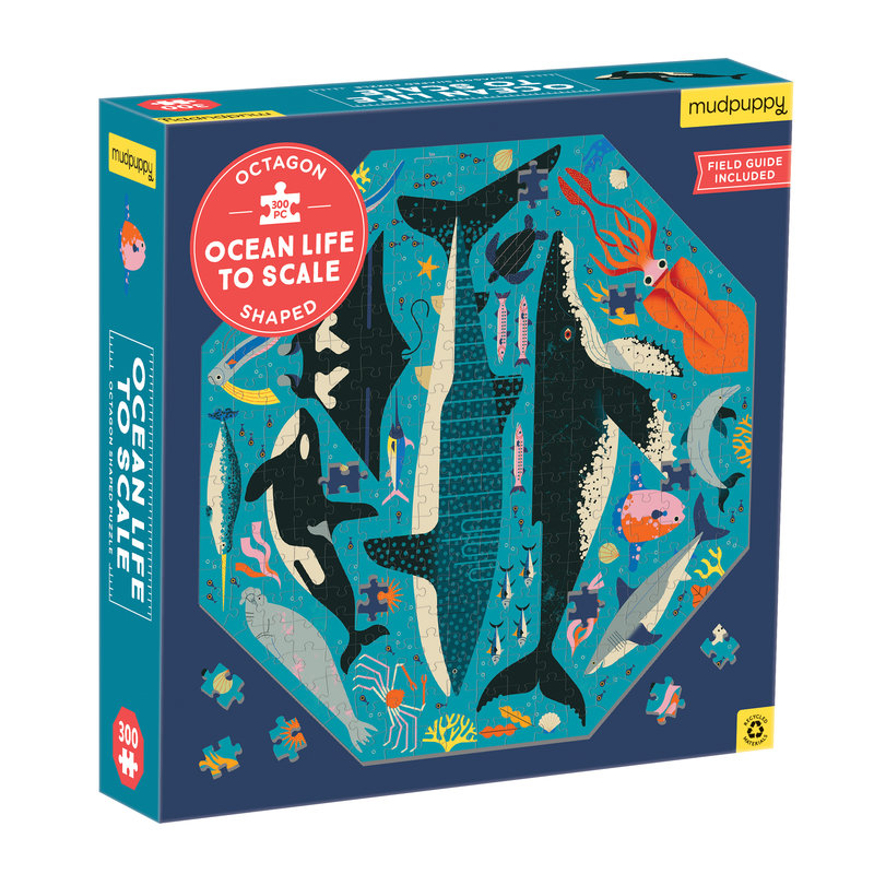 Ocean Life to Scale 300 Piece Octagon Shaped Puzzle