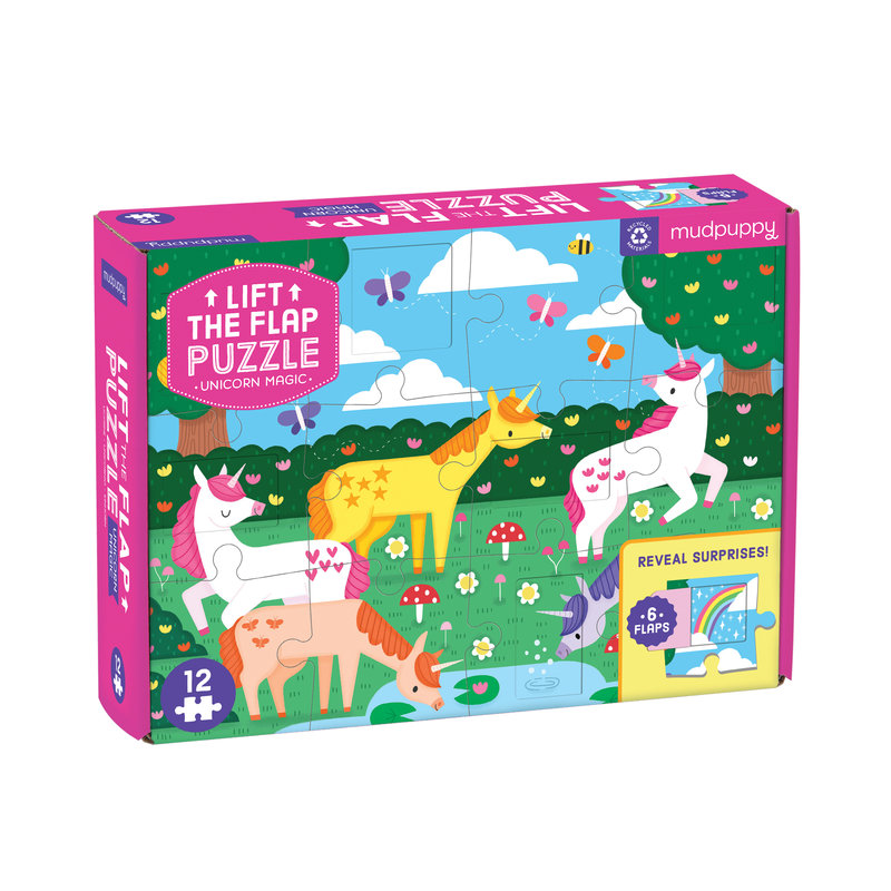 Unicorn Magic 12 Piece Lift the Flap Puzzle