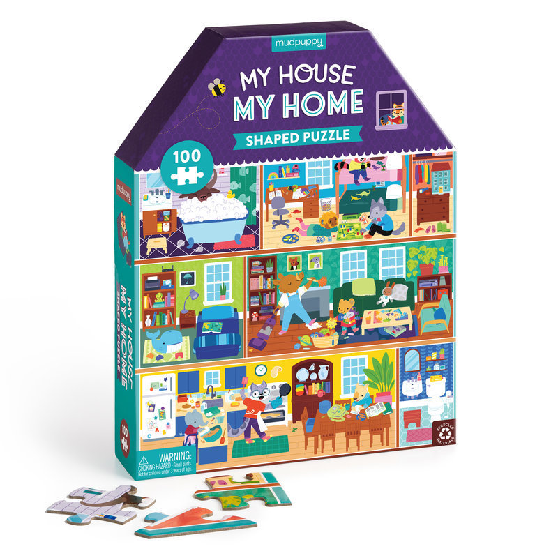 My House, My Home 100 Piece House-Shaped Puzzle