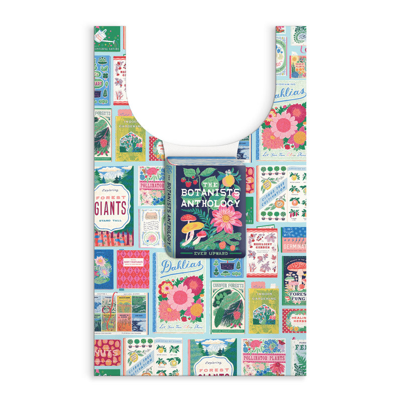 Ever Upward Botanist Bookshelf Packable Nylon Tote Bag
