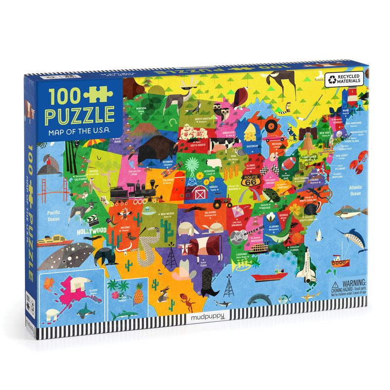 Map of the U.S.A. 100 Piece Puzzle