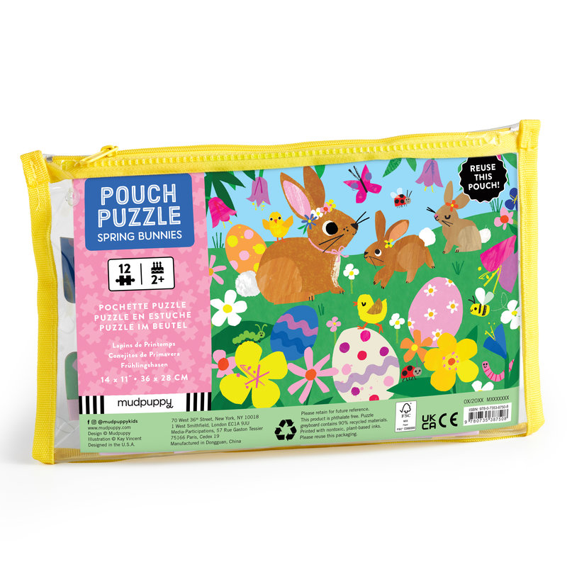 Spring Bunnies 12 Piece Pouch Puzzle