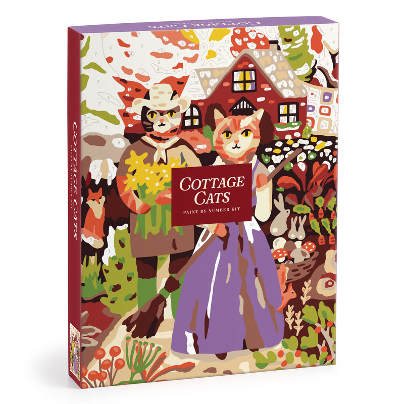 Cottage Cats 9 x 12" Paint by Number Kit