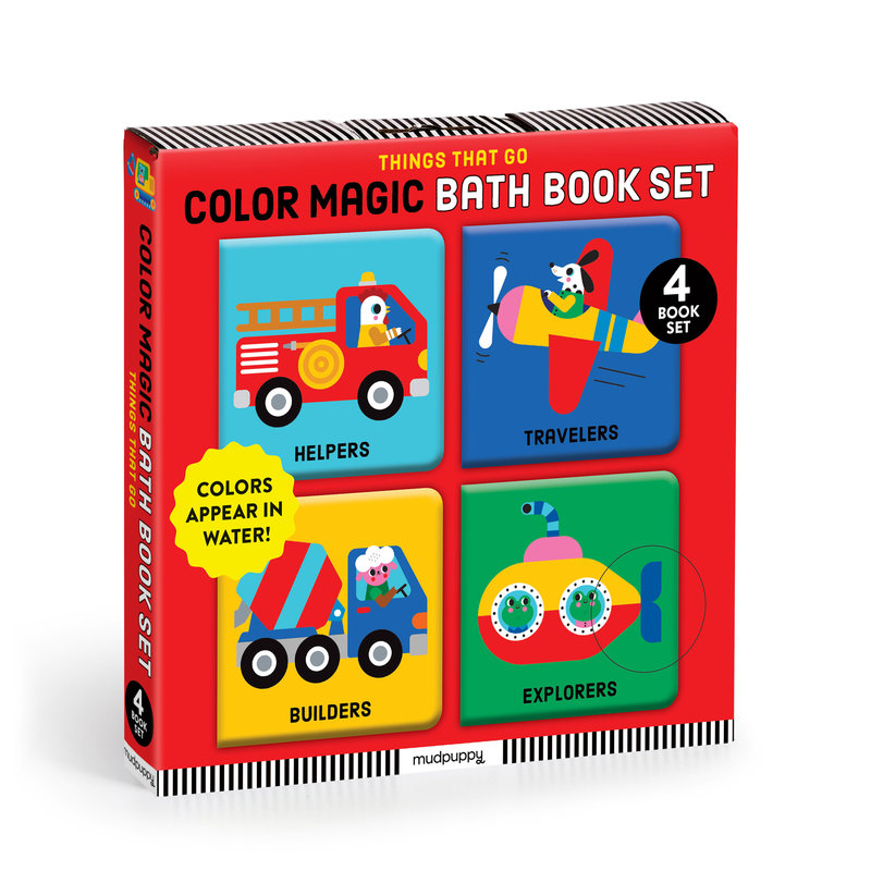 Things That Go Color Magic Bath Book Set