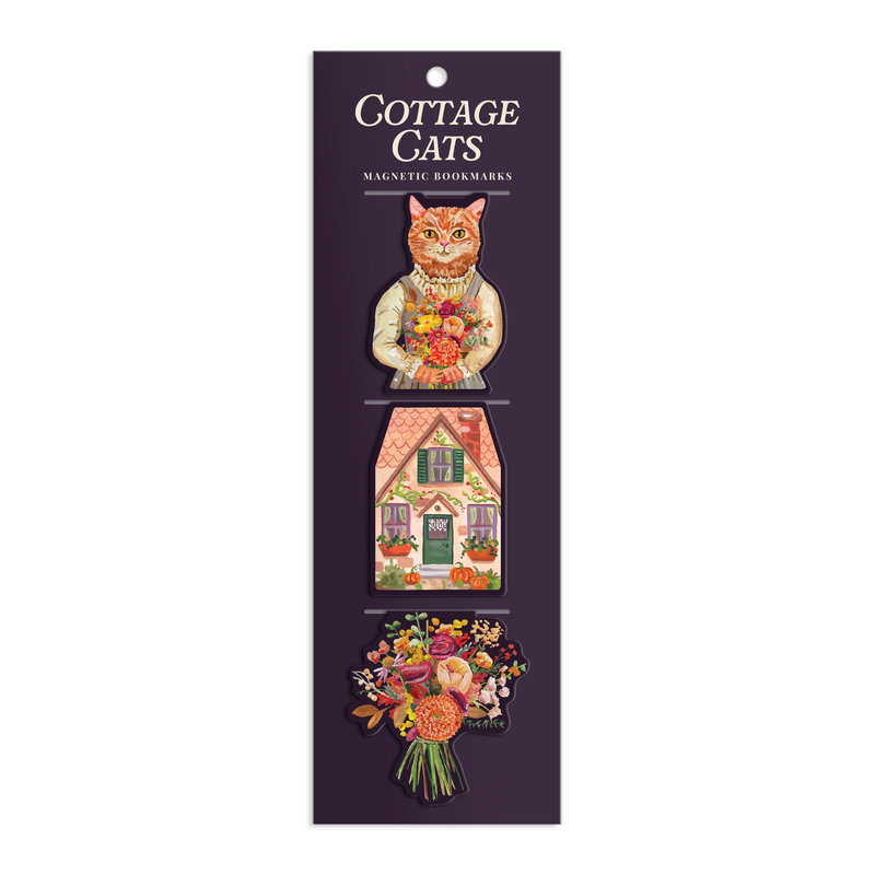 Cottage Cats Magnetic Bookmarks