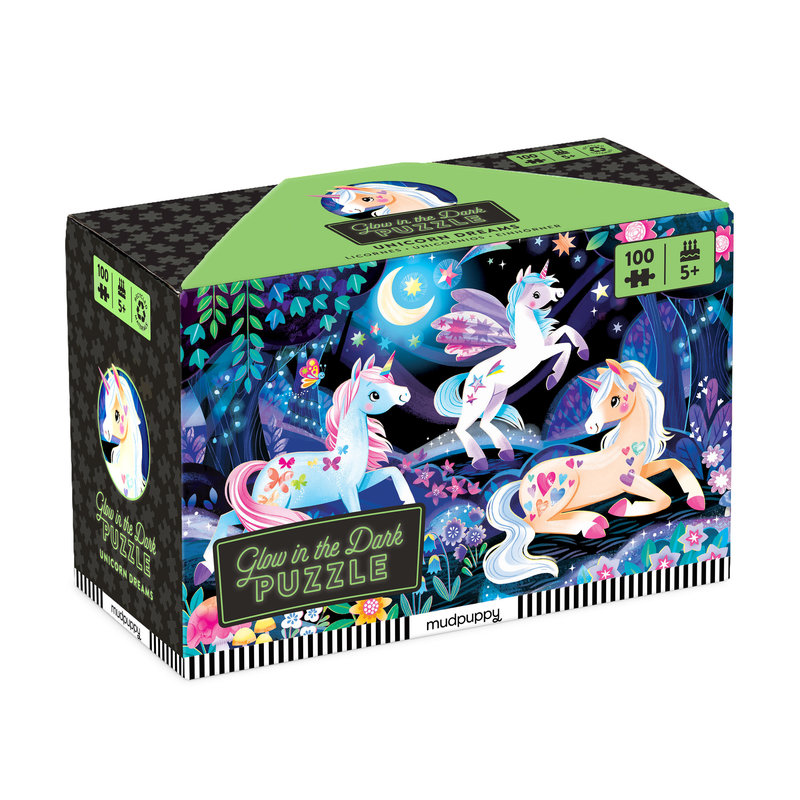 Unicorn Dreams 100 Piece Glow in the Dark Puzzle
