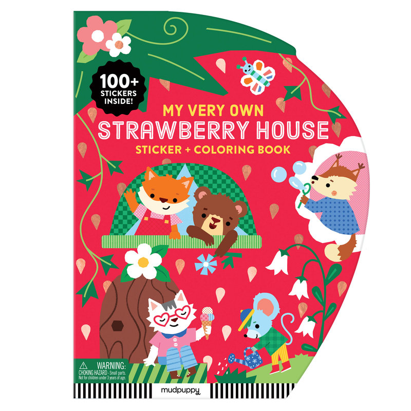 My Very Own Strawberry House Sticker + Coloring Book