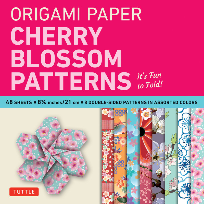 Origami Paper- Cherry Blossom Patterns Large 8 1/4 48 sh