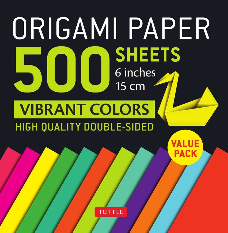 Origami Paper 500 sheets Vibrant Colors 6" (15 cm)
