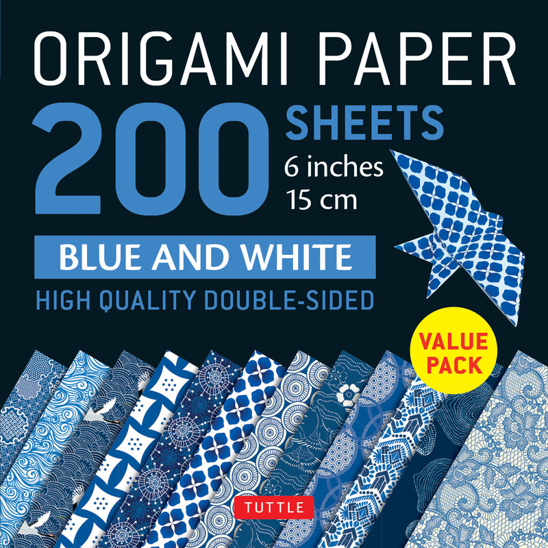 Origami Paper 200 sheets Blue and White Patterns 6 (15 cm)