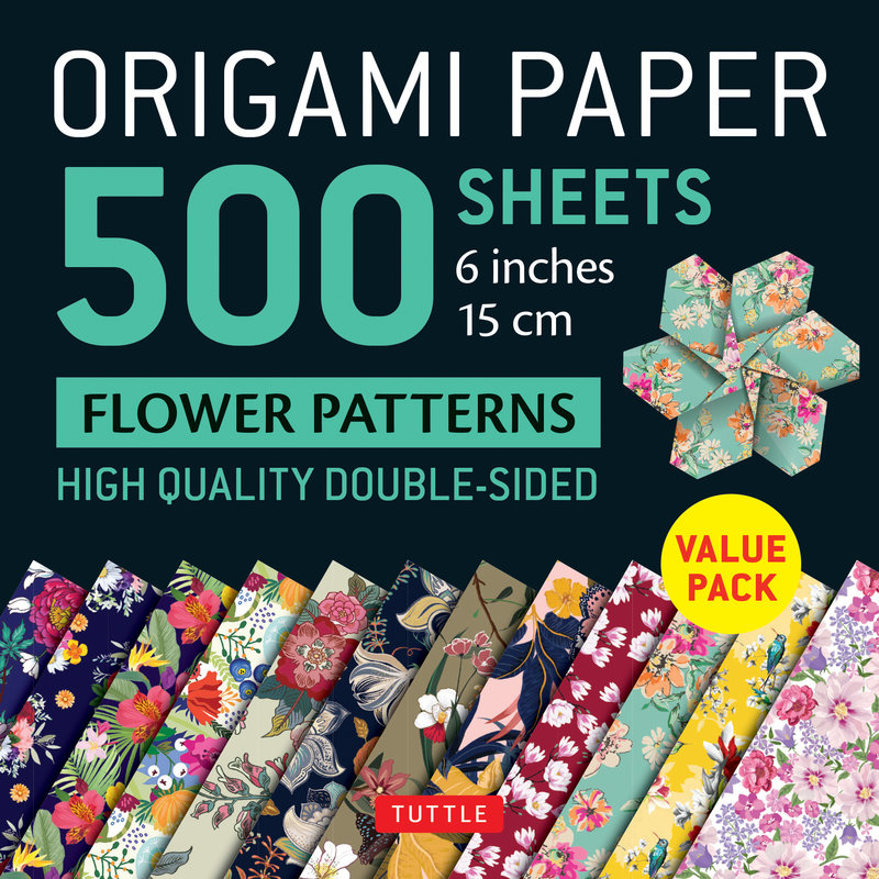 Origami Paper 500 sheets Flower Patterns 6" (15 cm)