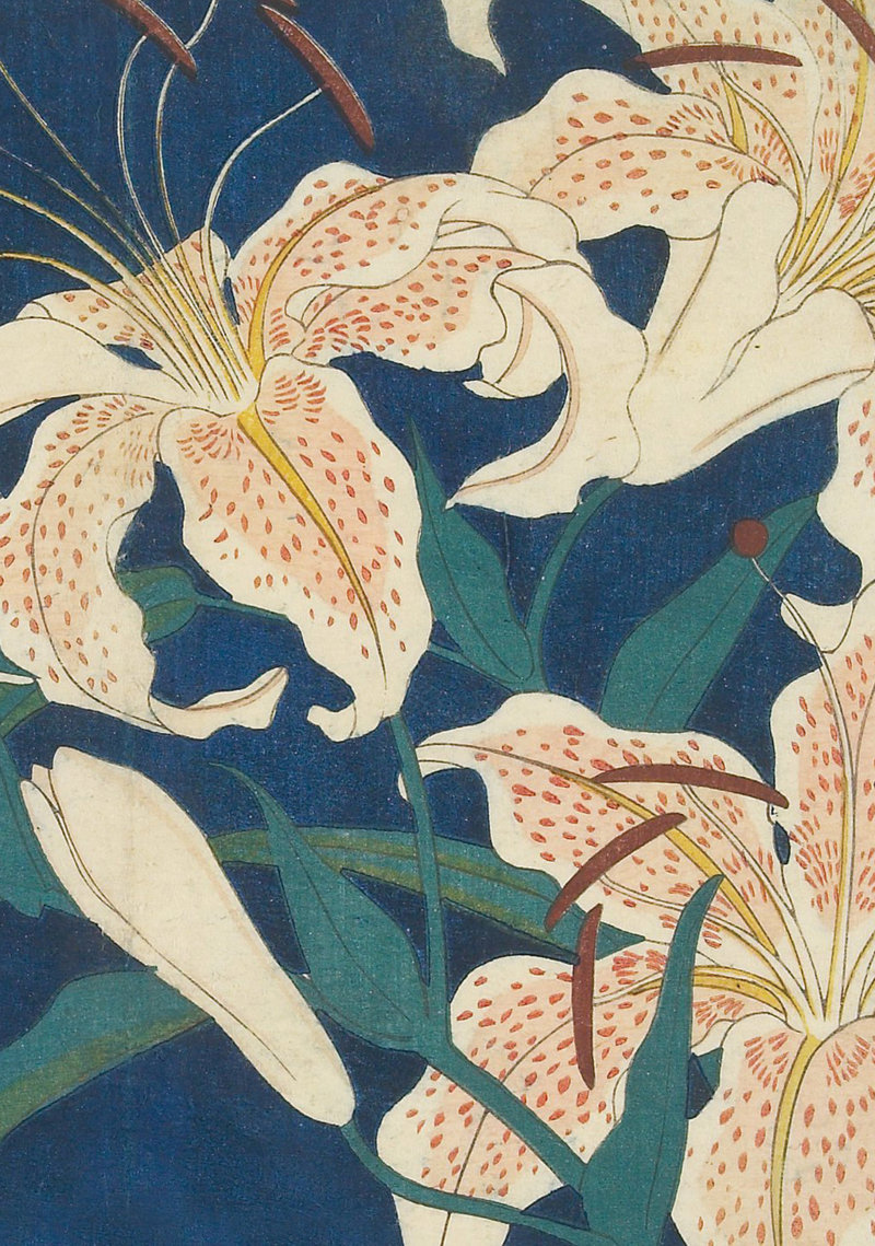 Hiroshige Spotted Lilies Dotted Paperback Journal