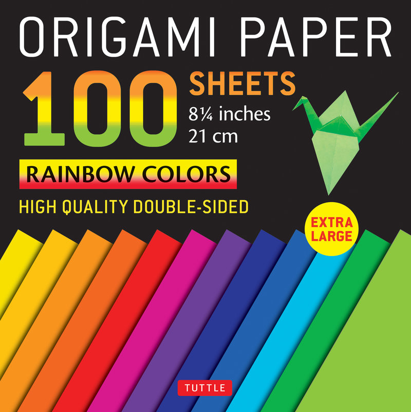 Origami Paper 100 sheets Rainbow Colors 8 1/4 (21 cm)
