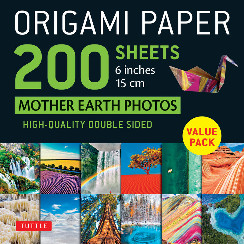 Origami Paper 200 sheets Mother Earth Photos 6 (15 cm)
