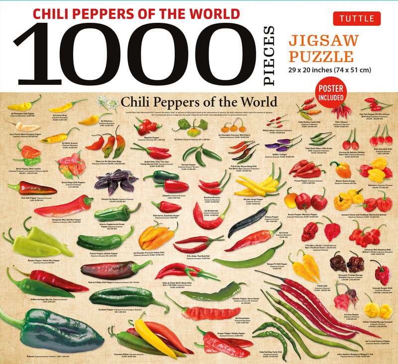 Chili Peppers of the World - 1000 Piece Jigsaw Puzzle