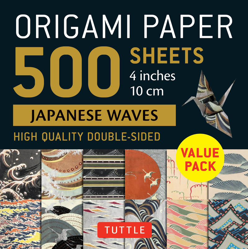 Origami Paper 500 sheets Japanese Waves 4 (10 cm)