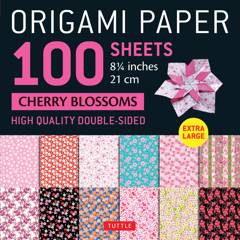 Origami Paper 100 sheets Cherry Blossoms 8 1/4 (21 cm)