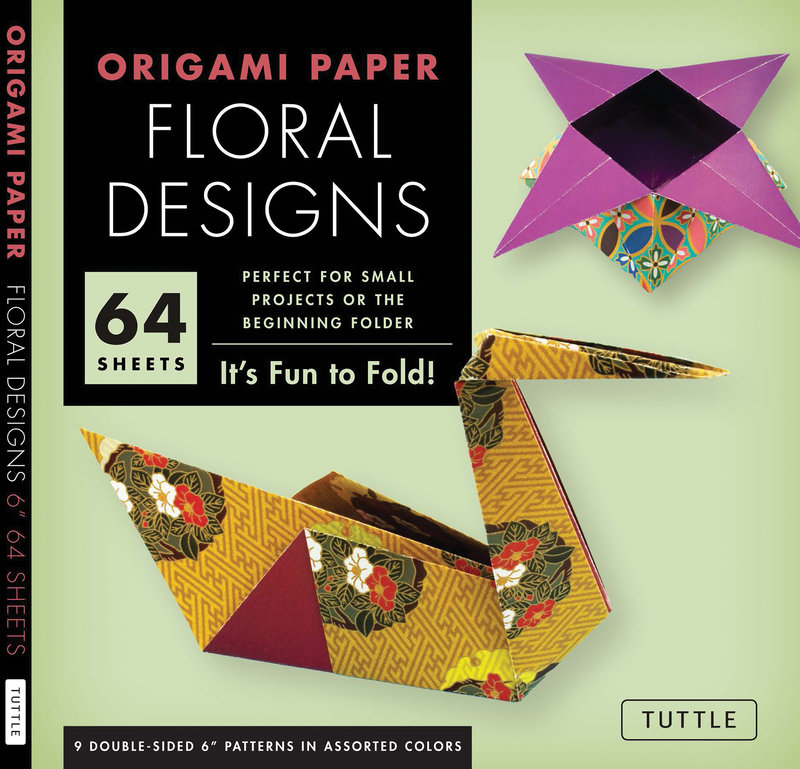 Origami Paper - Floral Designs - 6 - 60 Sheets