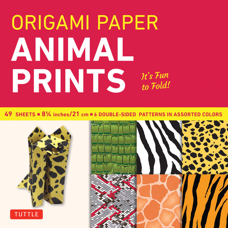 Origami Paper - Animal Prints - 8 1/4 - 49 Sheets
