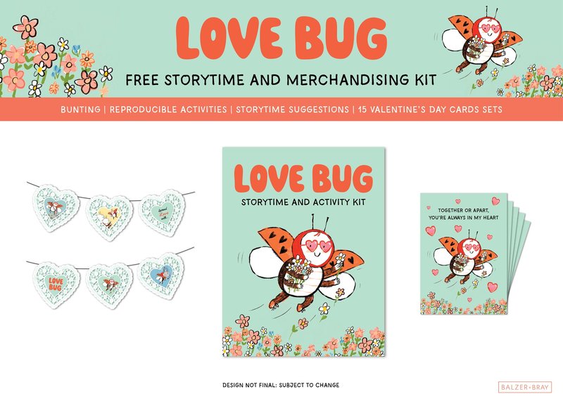 Love Bug Valentine's Day Physical Merchandising Kit with Giveaway Items