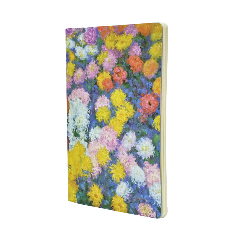Monet's Chrysanthemums, Cahiers, A4, Lined, No Closure, 80 Pg, 100 GSM