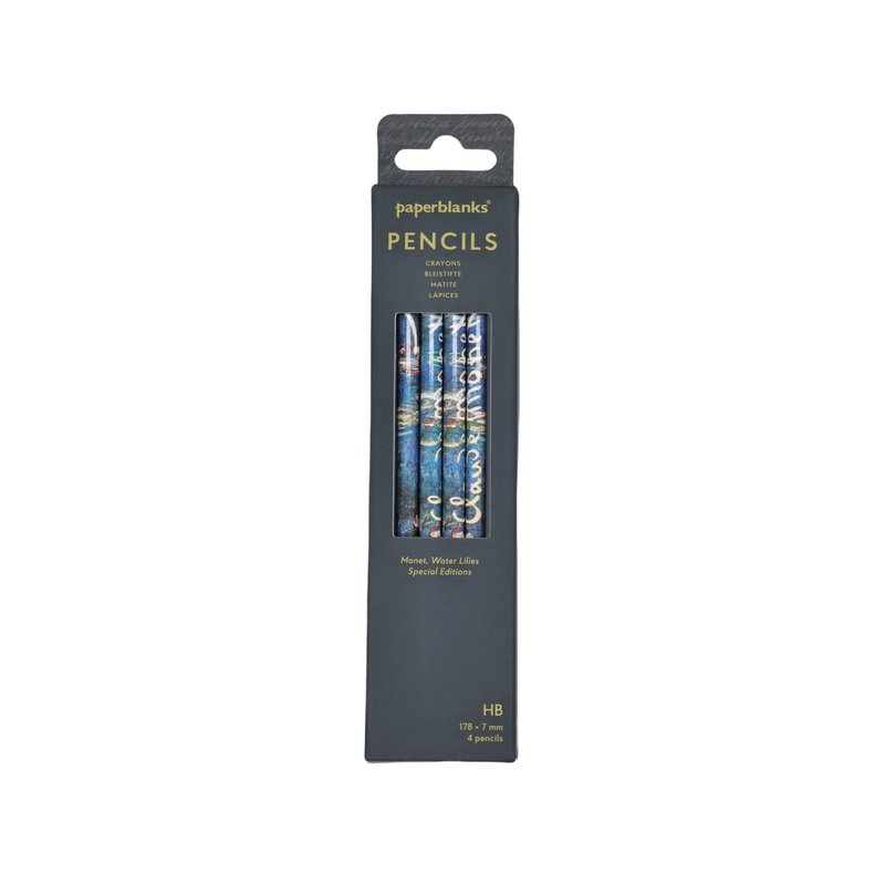 Monet, Water Lilies 4 Pack Pencils by Paperblanks (Special Editions)