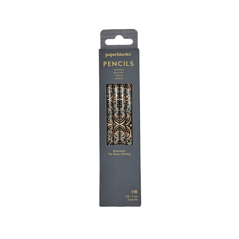 Restoration 4 Pack Pencils by Paperblanks (The Queen's Binding)