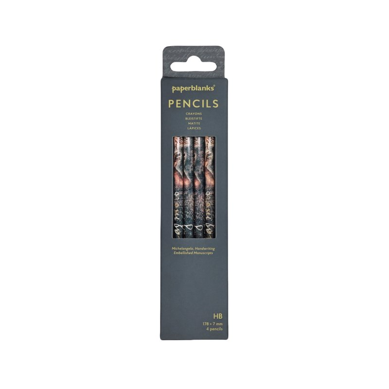 Michelangelo, Handwriting 4 Pack Pencils by Paperblanks (Embellished Manuscripts Collection)