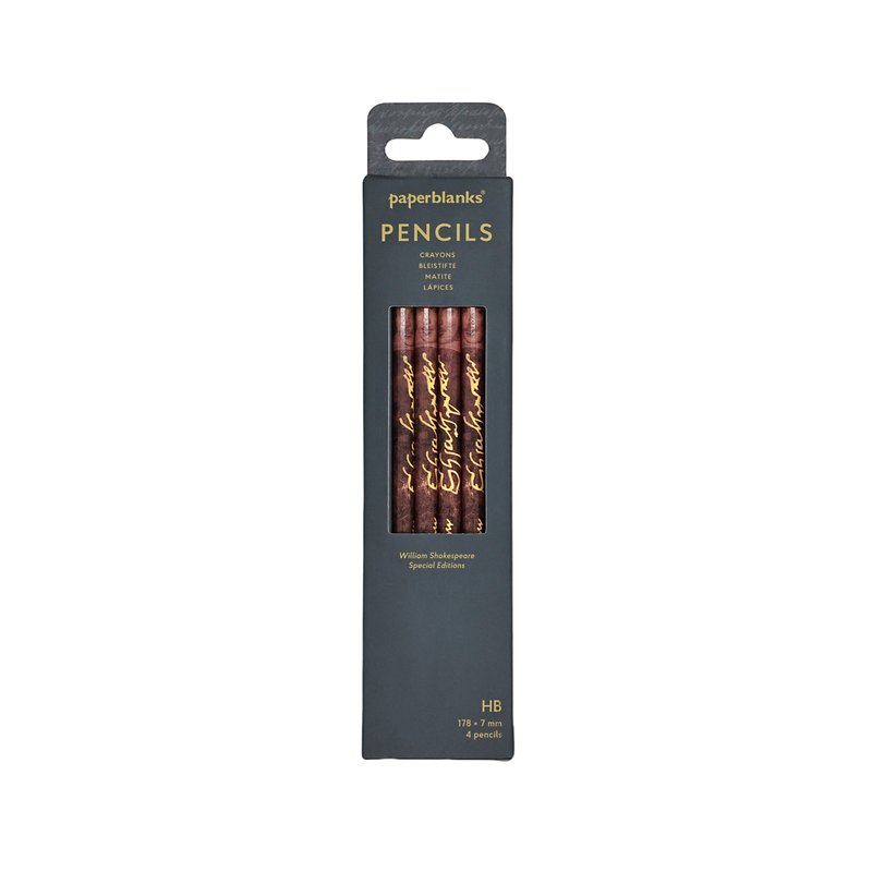William Shakespeare 4 Pack Pencils by Paperblanks (Special Editions)